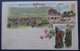 Litho-Ansichtskarte 1899 / Motiers (NE)