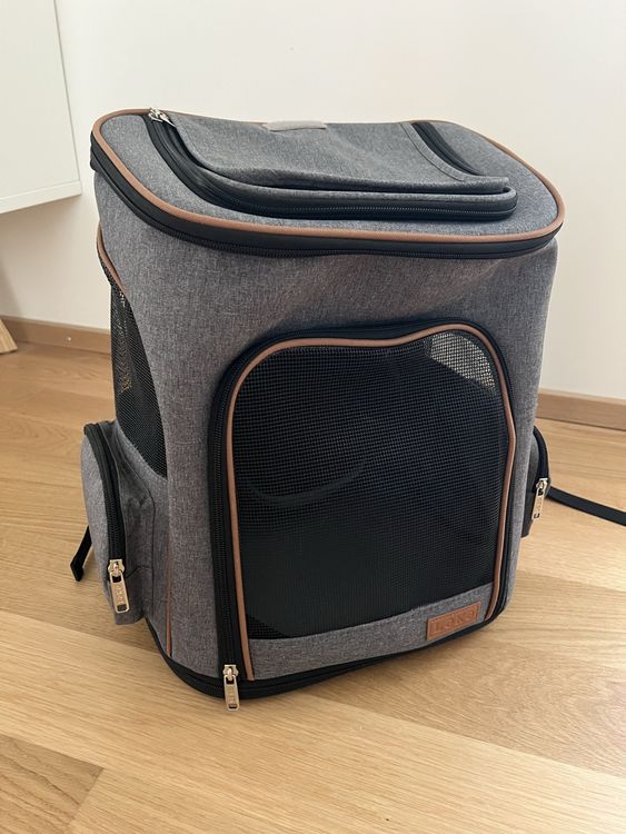 Katzen-Rucksack Für Unterwegs - Erweiterbarer Haustierträger Für Katzen & Kleine Hunde Bis 18 Pfund