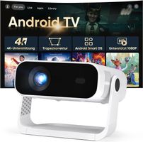Mini Beamer Android 14 WiFi 6 BT 5.2 1080P 4K