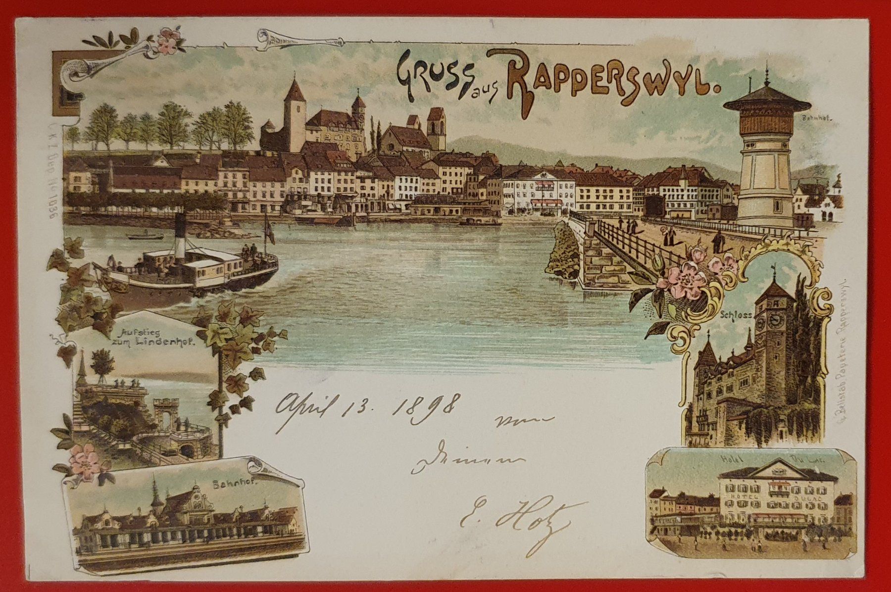Ansichtskarten: Gruss aus Rapperswil 1898 – Gebraucht aus Kreuzlingen von Rschweiz1