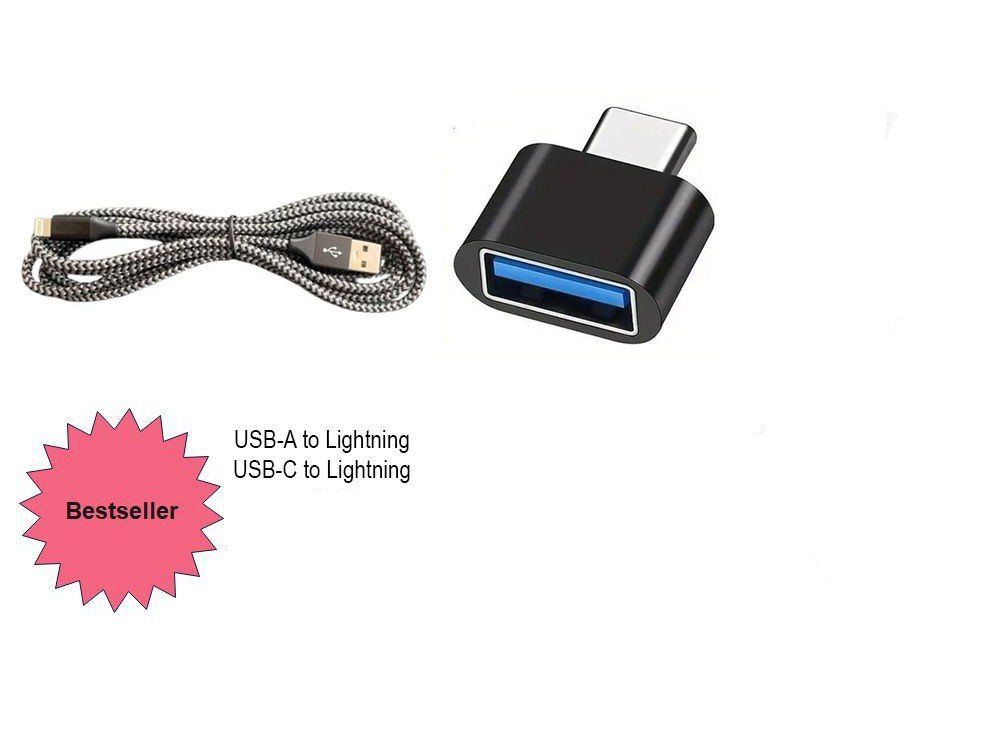 Apple Câbles: iPhone MFi Kabel 1 Adapter Set Lightning, USB-A, USB-C – Neuf avec emballage d'origine à Hinwil par jeglat