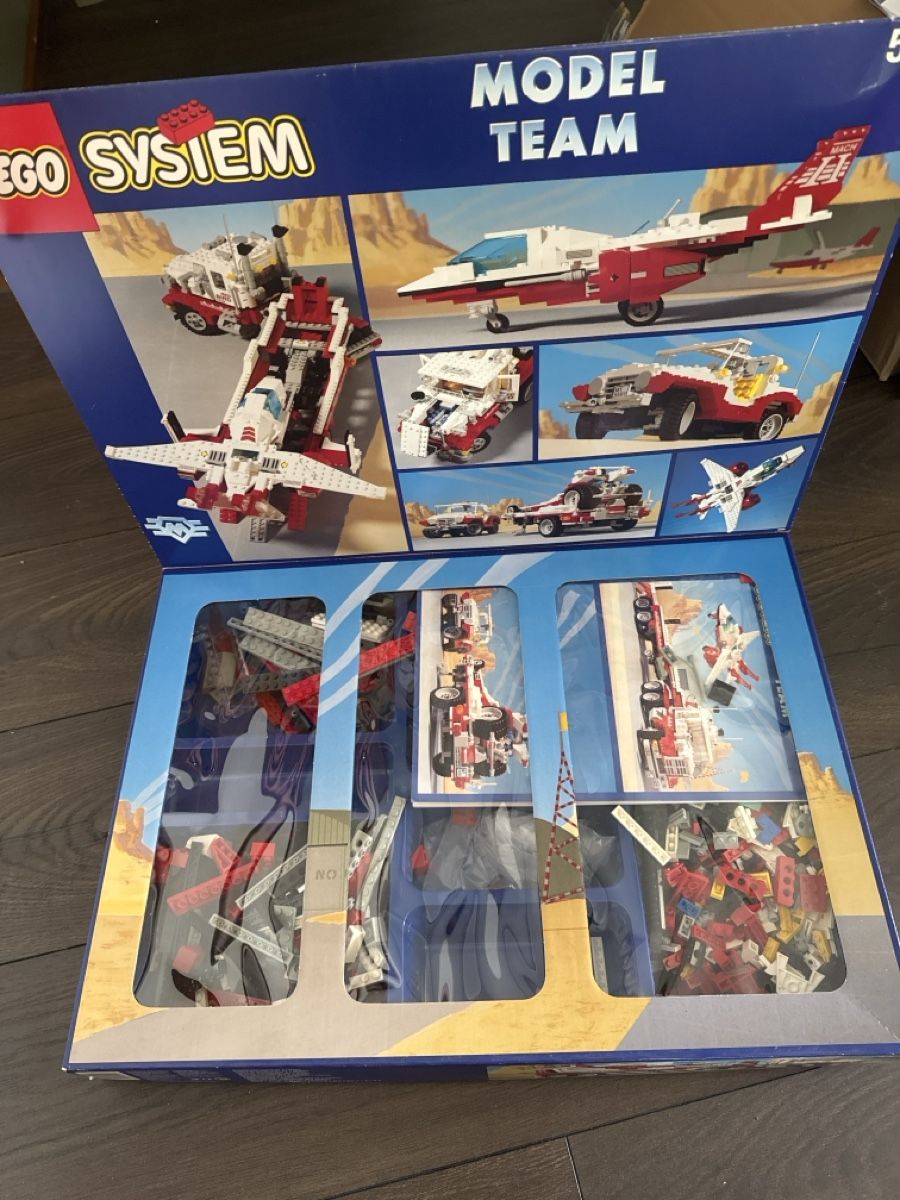 Lego Giocattoli: LEGO Model Team 5591 roter LKW mit Flugzeug – Usato da Rombach venduto da FlorenceChen 1