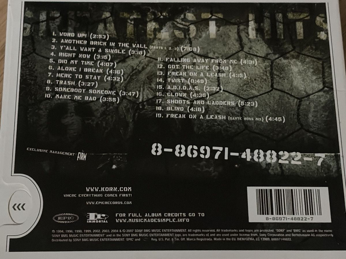 CD: Korn – Usato da Zürich venduto da Collector69 1