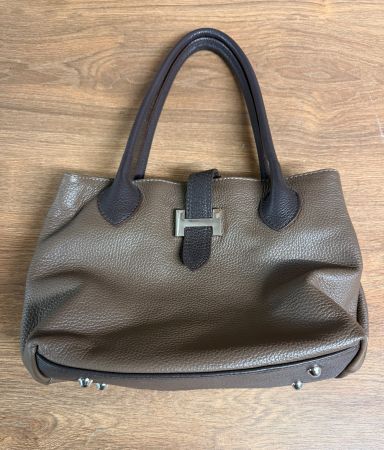 Echtleder Handtasche Braun Made in Italy