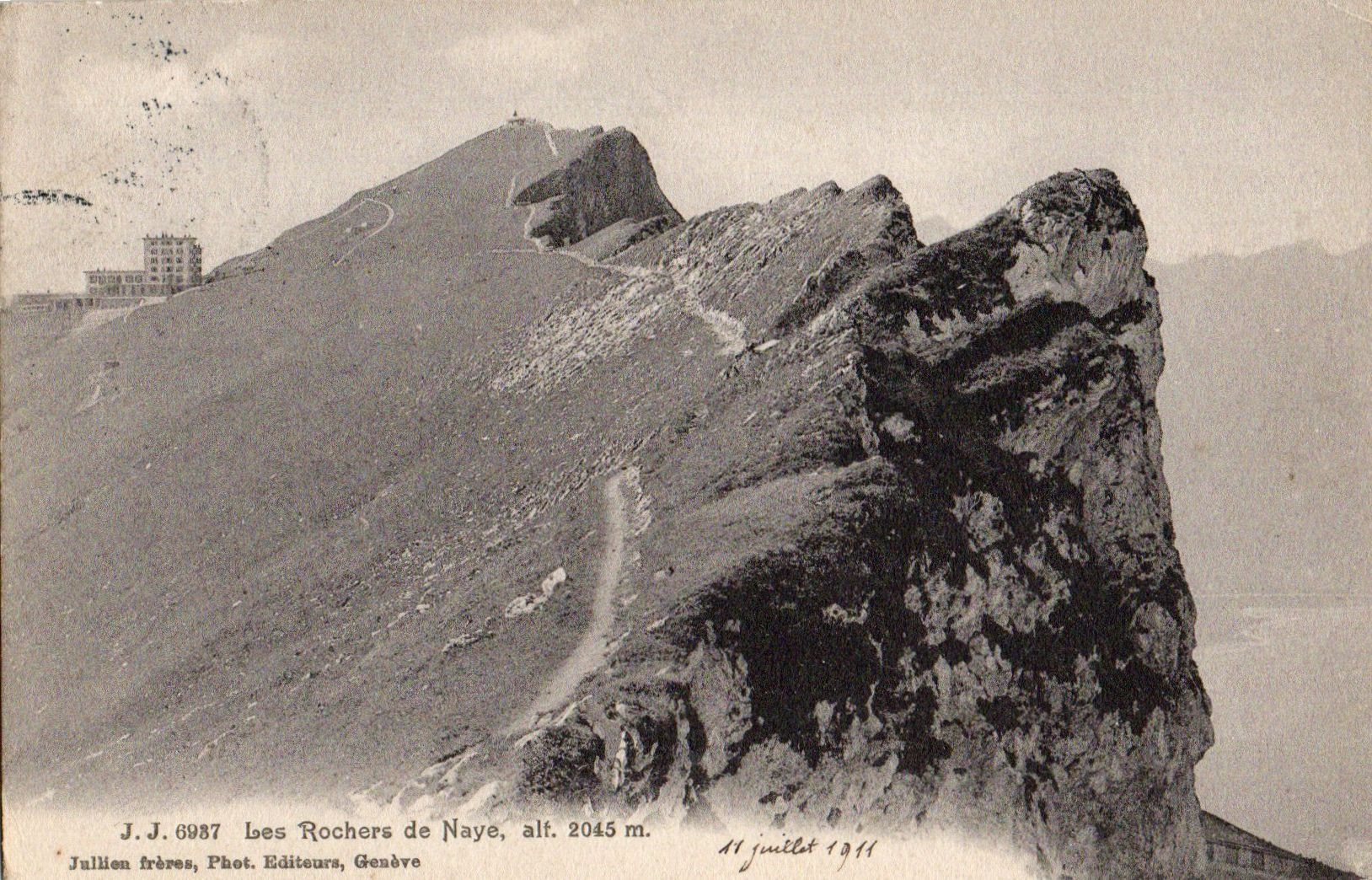 Cartoline postali: Les Rochers de Naye – Usato da Melano venduto da pisonsdro