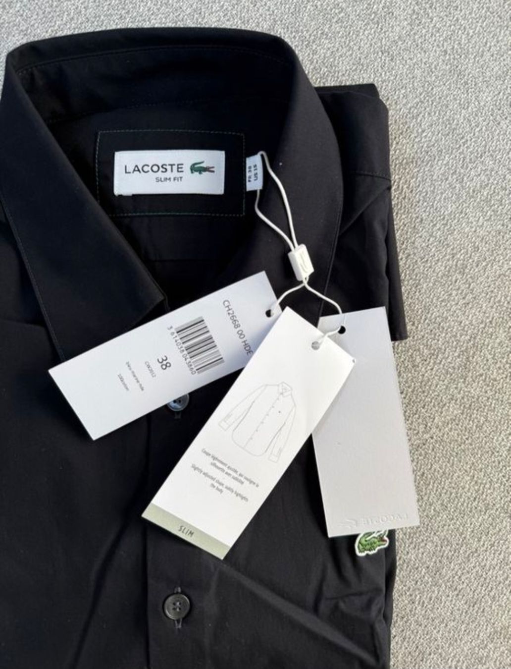 Lacoste Camicie: Lacost Scwarz Hemden – Nuovo (secondo la descrizione) da Luzern venduto da nic_fh5d 3