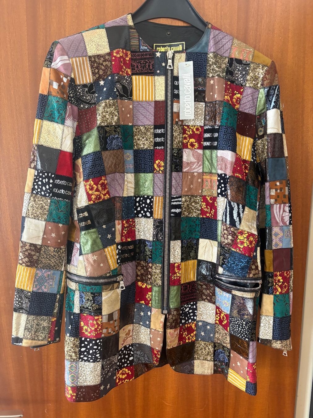 Roberto Cavalli Jacken: Roberto Cavalli Vintage 90s Patchwork Lederjacke M — Zertifi – Gebraucht aus Basel von kia_wlc2