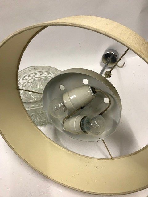 Kronleuchter & Deckenlampen: Hängelampe breites Stoffband mit Pressglass – Gebraucht aus Zürich von gigimai67 5