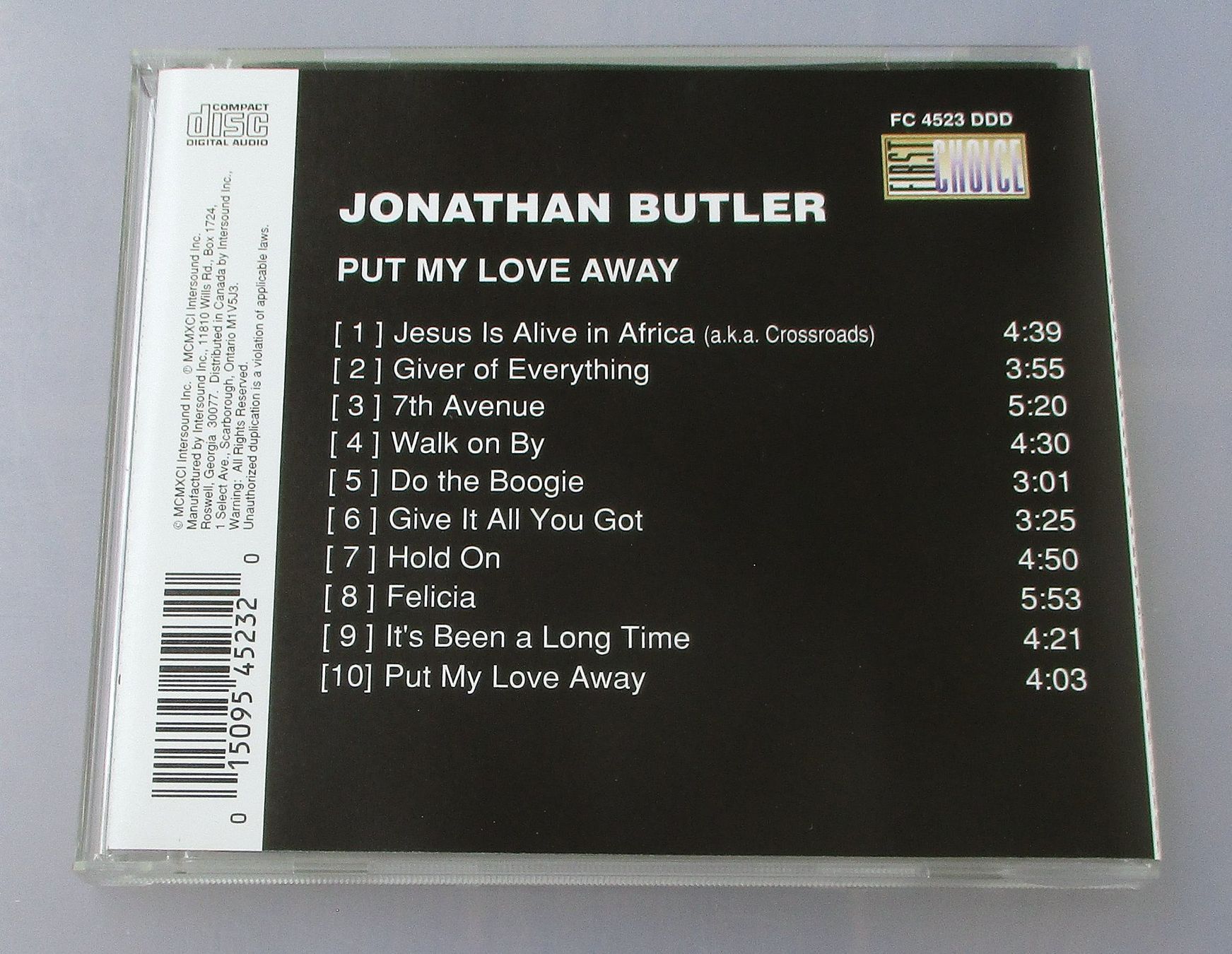 CD: JONATHAN BUTLER - Put My Love Away – Usato da Wattwil venduto da Muriel11 1