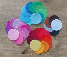 10 Stk Filz Kreise 10 cm gestanzt Felt Circles Die Cuts