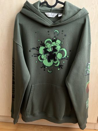 Minecraft Hoodie Gr.170 khaki