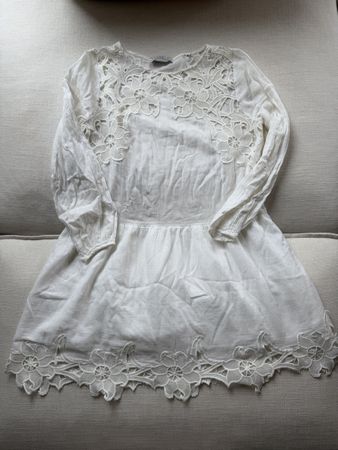 Sandro Paris Kleid, Gr. 1, weiss, Sommer, mit Spitze!