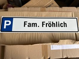 neues Parkplatzschild 520 x 110 mm