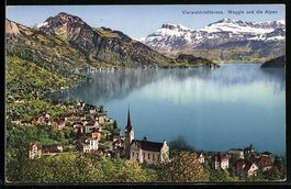 Weggis /Vierwaldstättersee, Ortsansicht