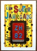 Glückwunschkarte 44 Jahre, Schnapszahl mit Velonummer 1982