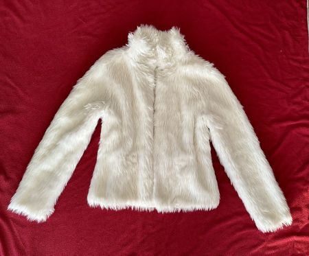 Fake fur coat offwhite Kunstfell Mantel cremeweiss