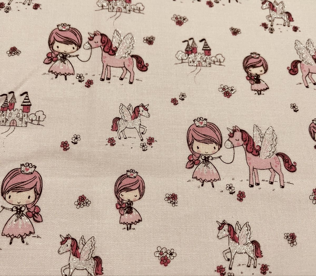 Tessuti: Patchwork Prinzessin mit Einhorn Glitzer – Nuovo (secondo la descrizione) da Seuzach venduto da KreativmitStoff