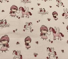 Patchwork Prinzessin mit Einhorn Glitzer