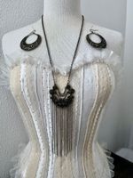 Collana con frange e orecchini
