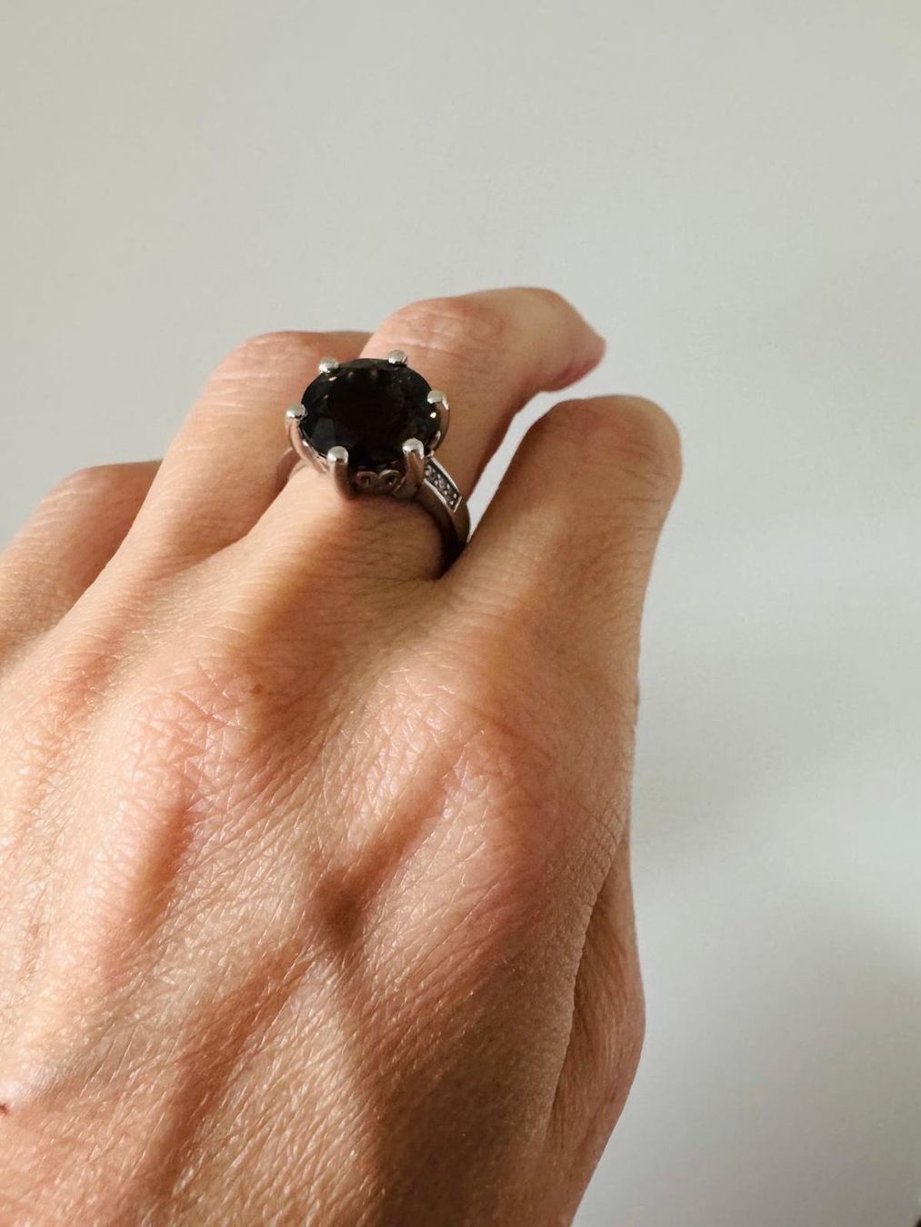 Anelli: Ring aus Platin & Rauchquarzstein – Usato da Hergiswil NW venduto da Shintana 5
