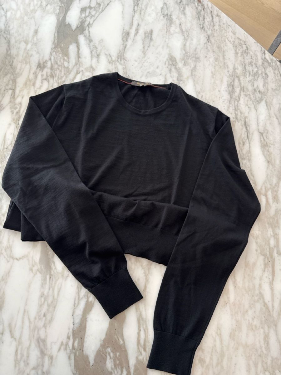 Loro Piana Maglioni & Felpe: Loro Piana Black roundneck wish wool 52 – Nuovo (secondo la descrizione) da Bissone venduto da luxuryitems 1