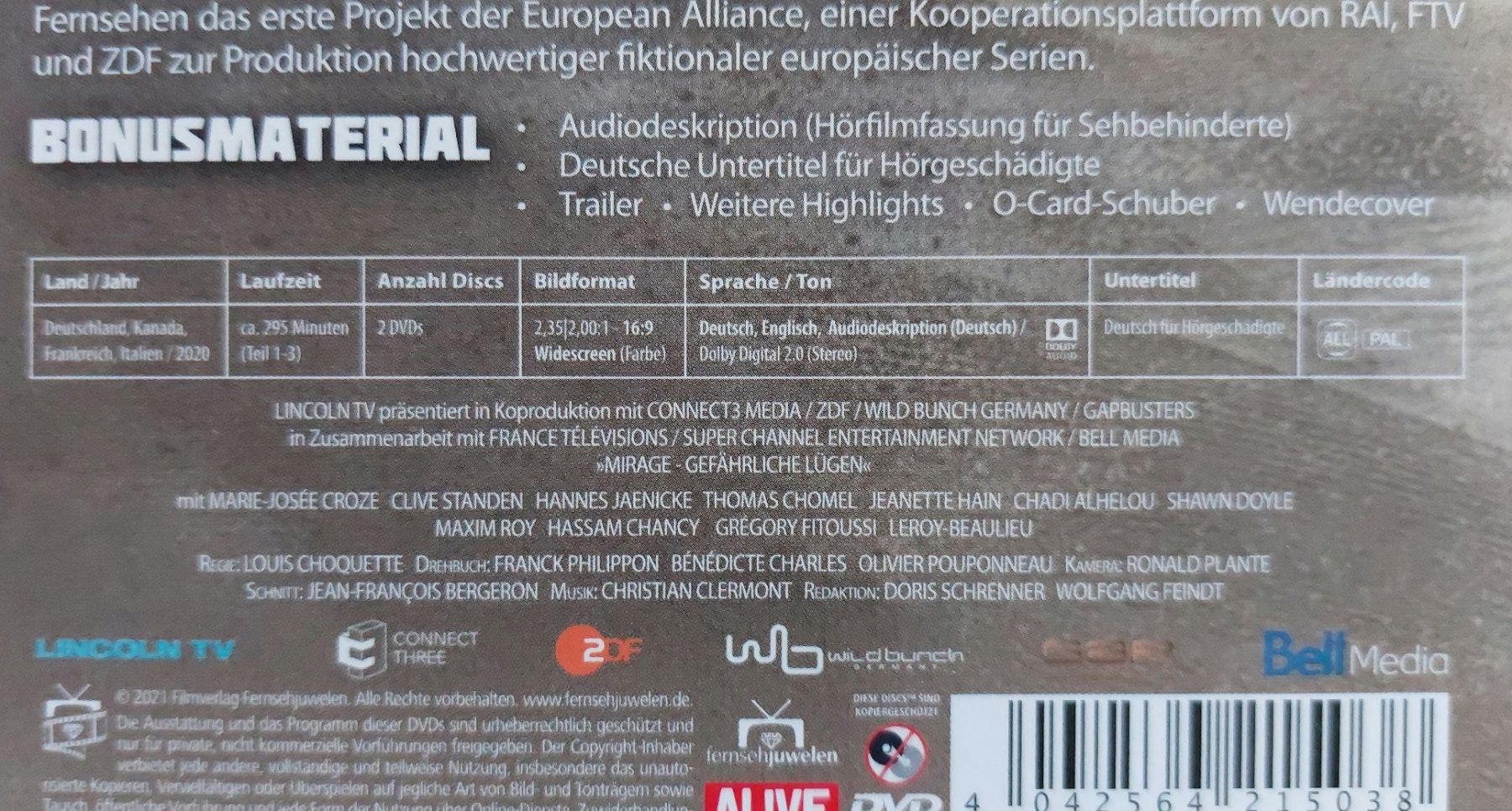 Tutti i DVDs: MIRAGE - Miniserie – Usato da Mönchaltorf venduto da nomchat 1