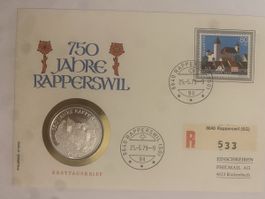 Numisbrief 175 Jahre Rapperswil