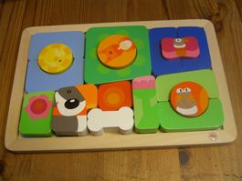 Süsses Holzpuzzle von Sevi, Tag & Nacht, Top Zustand!