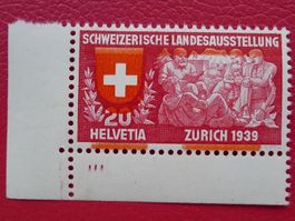 1939: LANDI-ABART: Nr.220.Extrem! Rotdruck stark verschoben