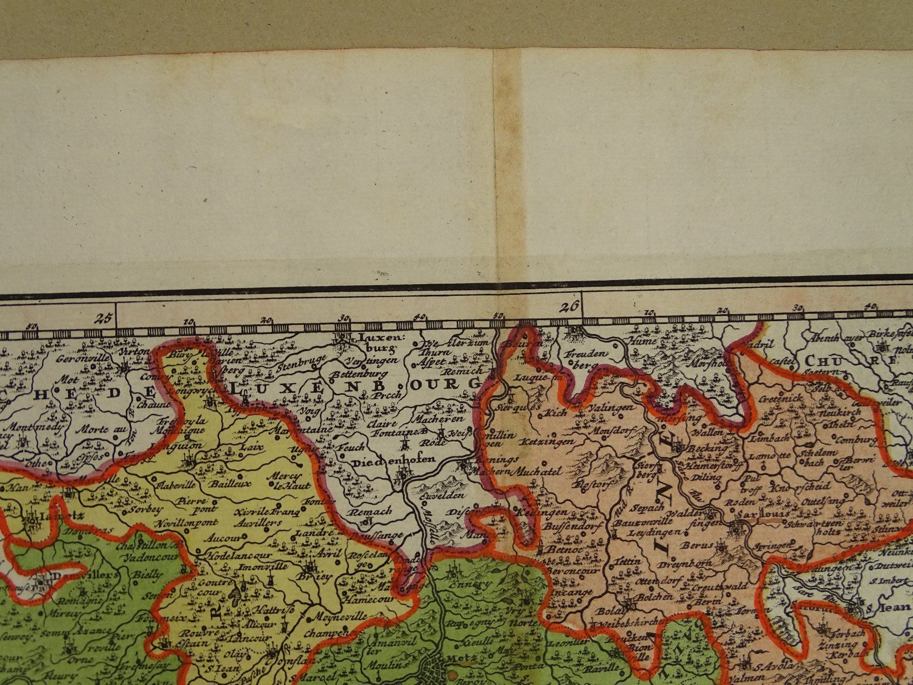 Landkarten & Atlanten: LOTHRINGEN, LORRAINE, KUPFERSTICHKARTE – Gebraucht aus Grüningen von Kartensammler 4