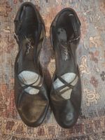 Schwarze Leder Tanzschuhe von Diamant - Gr 39. Salsa, Latin