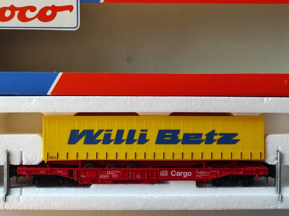 Wagon Kangourou Roco Avec Remorque Willy Betz DB 47006 (n°1bis), Modélisme HO