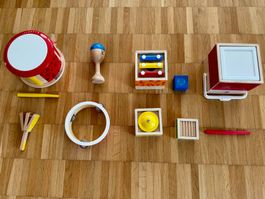 Hape Musik-Set: Stapelwürfel, Trommel & Perkussion