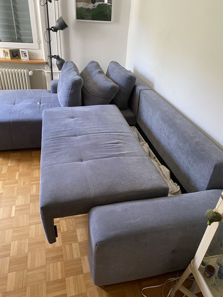 Divani: Graues Ecksofa mit Bettfunktion & Stauraum – Usato da Zürich venduto da NiTo2021 2