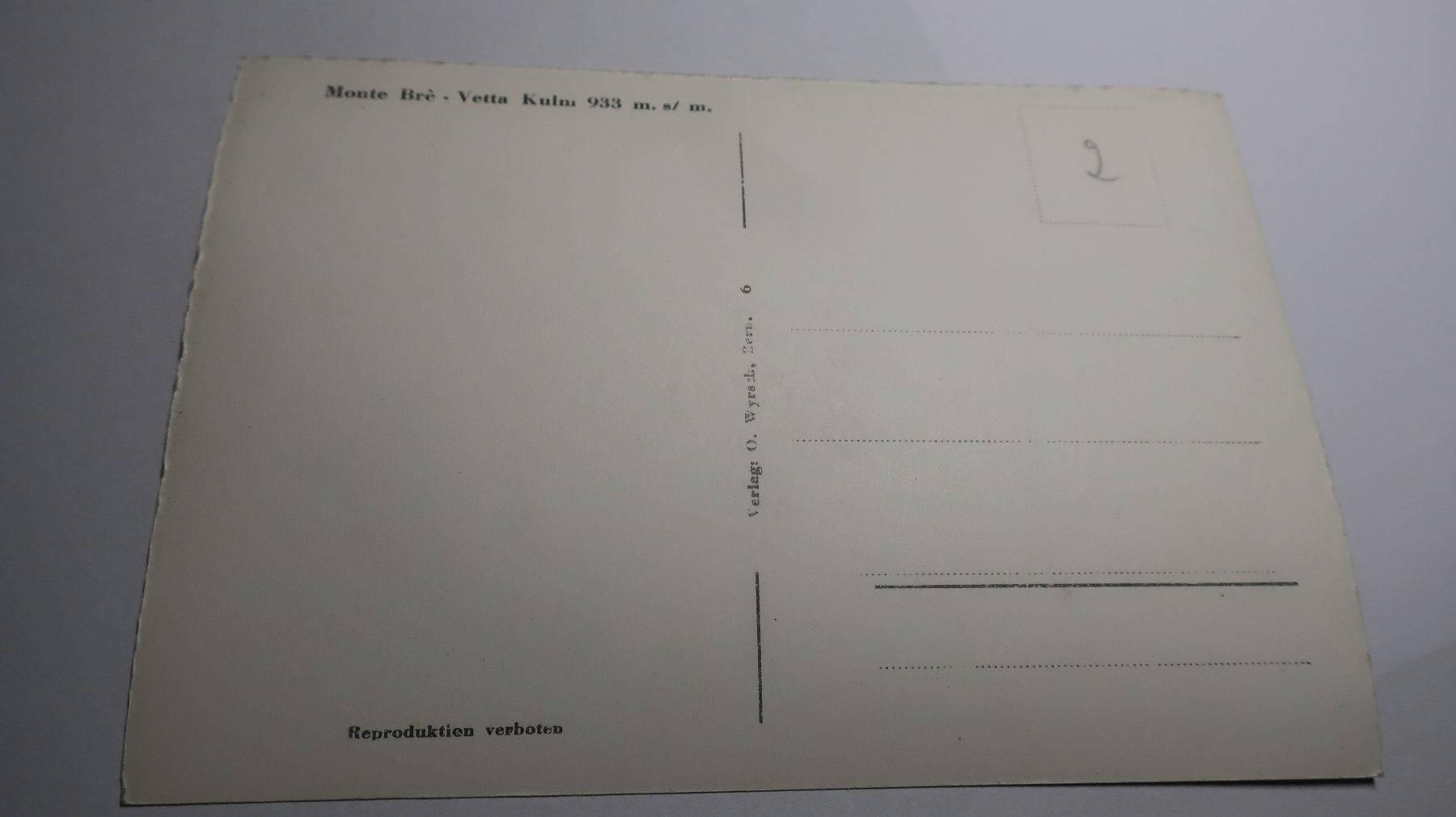 Cartoline postali: Monte Bré Vetta Kulm – Usato da Cormoret venduto da Pascalll2001 3