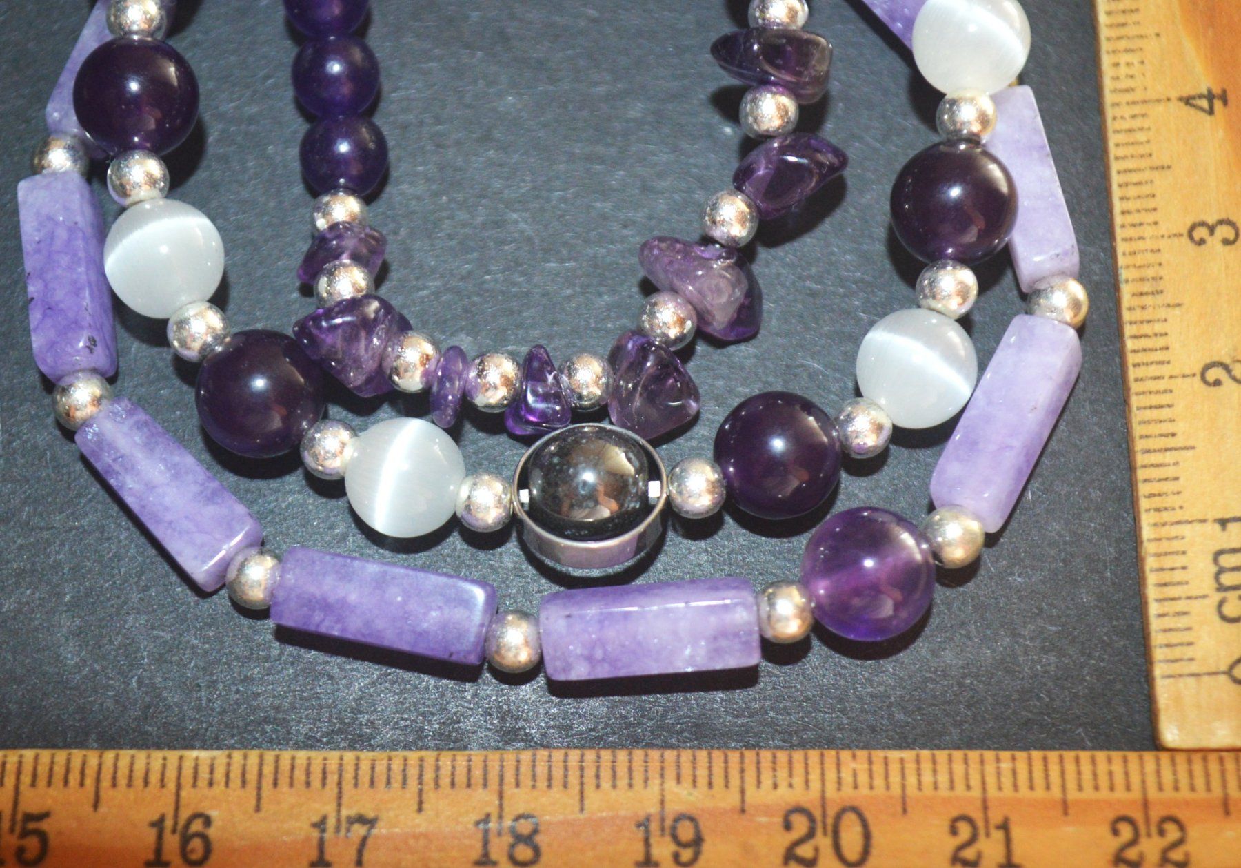 Sonstiger Schmuck: Armband Set B-374 – Amethyst Set 3 Stück – 19cm elastisch – Neu und originalverpackt aus Goldiwil (Thun) von han_v5b7 4