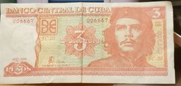 Billet de 3 pesos CHE GUEVARA
