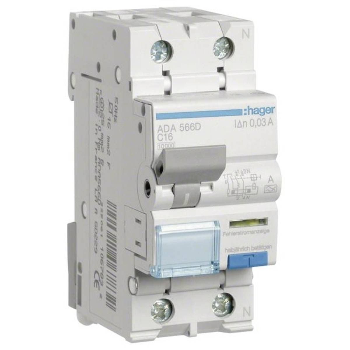 Hager Interruttori: Hager FI/LS 16A 1LN ADA566D 10kA – Nuovo e nell'imballaggio originale da Bassersdorf venduto da van_9j7w