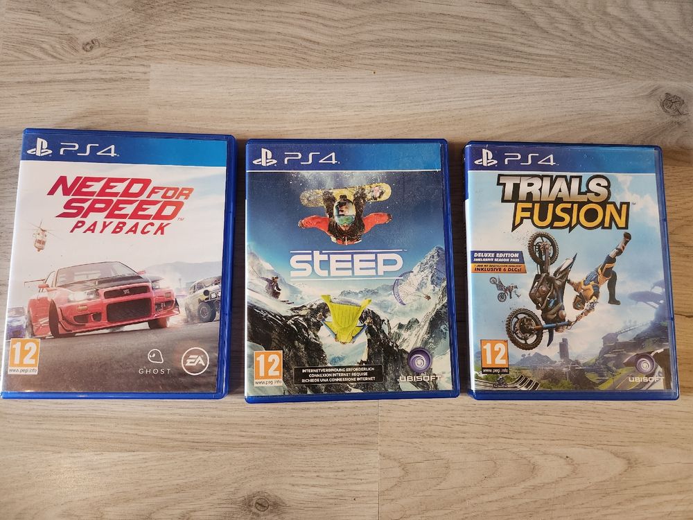 PS4 Racing & Sports Set – NFS, Steep, Trials – ab 1 Fr (Gebraucht) in ...