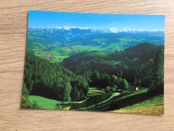 Cartoline postali: AK Emmental mit Eiger Mönch Jungfrau – Nuovo (secondo la descrizione) da Langnau i. E. venduto da Harabas