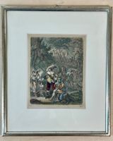 Handkolorierter Stich (1857) – Szene Dreißigjähriger Krieg