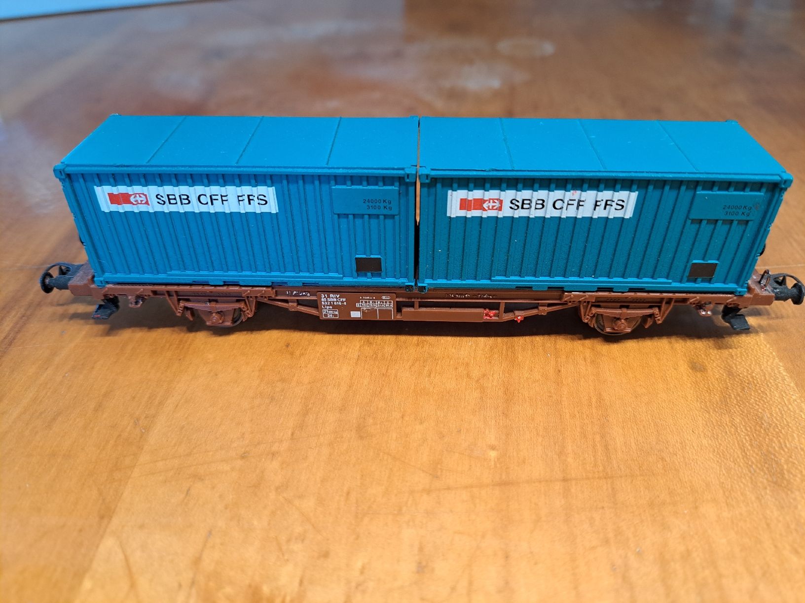 Lima Trains électriques: Lima Containertragwagen – D'occasion à Schönenwerd par Davidlangon