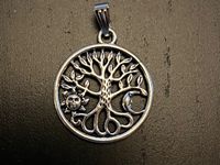 Amulett/ Anhänger Baum des Lebens mit Sonne und Mond
