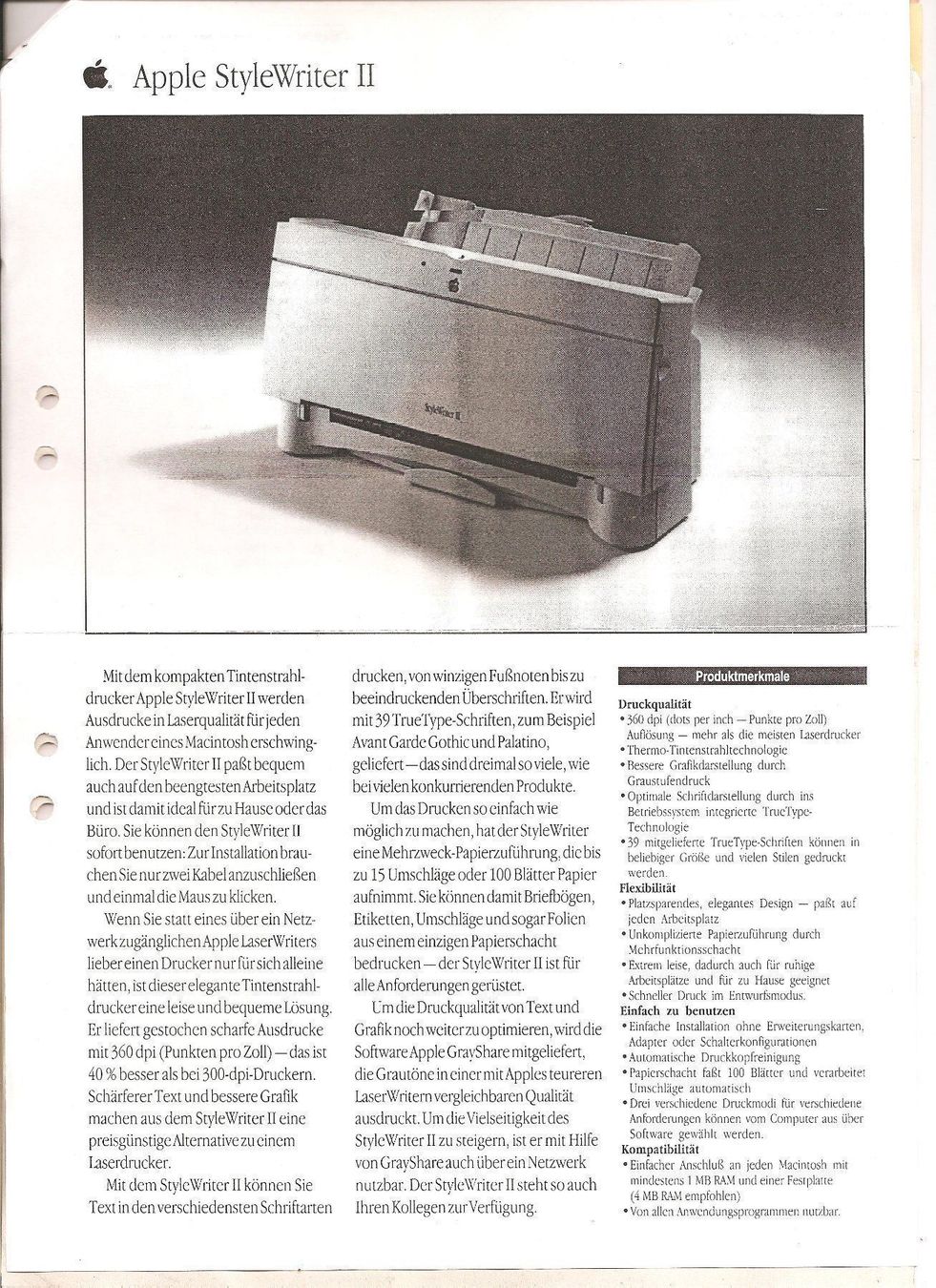 Apple PC: Apple Macintosh 4/80 + StyleWriter II – Usato da Schwerzenbach venduto da sl_37c 9