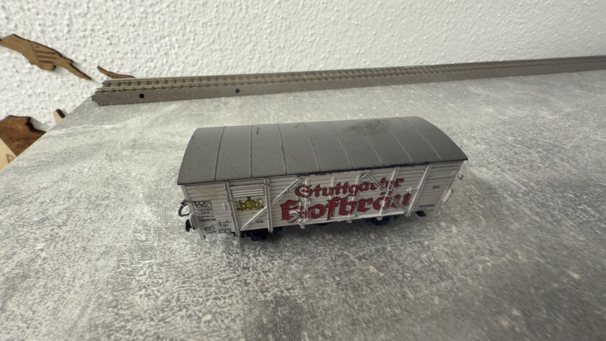 Modelleisenbahnen: Roco Güterwagen "Gruttagäss-Eichhofbräu" H0 / DC – Gebraucht aus Schlieren von rat_lq6b 3