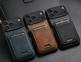 Kartenhülle Luxus Smooth PU Leder für iPhone 17 16 15 14