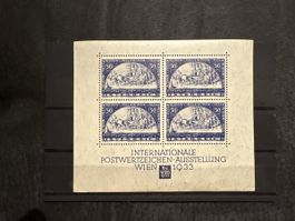 Bloc de 4 timbres Autriche WIPA 1933 fac-similé 1981