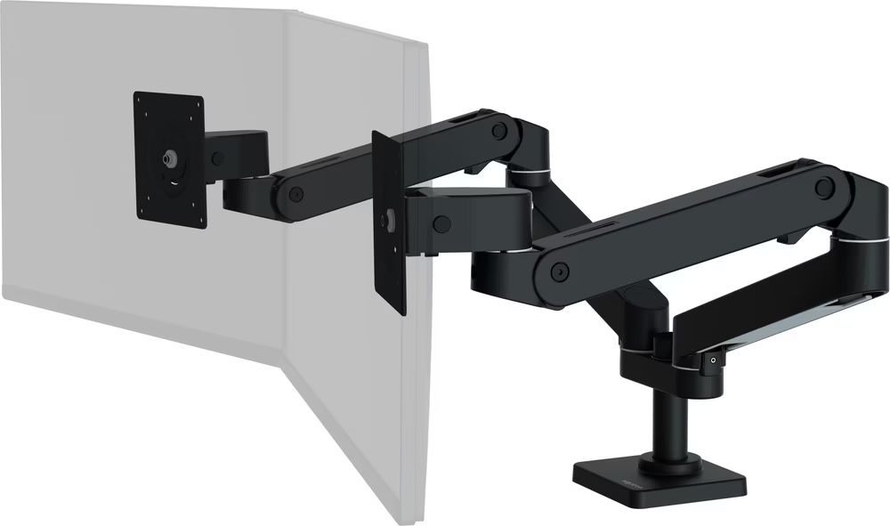 Ergotron Bildschirmhalterung: Ergotron LX PRO ARM DUAL SIDE-BY-SIDEblack – Gebraucht aus hallau von jon_9mkg