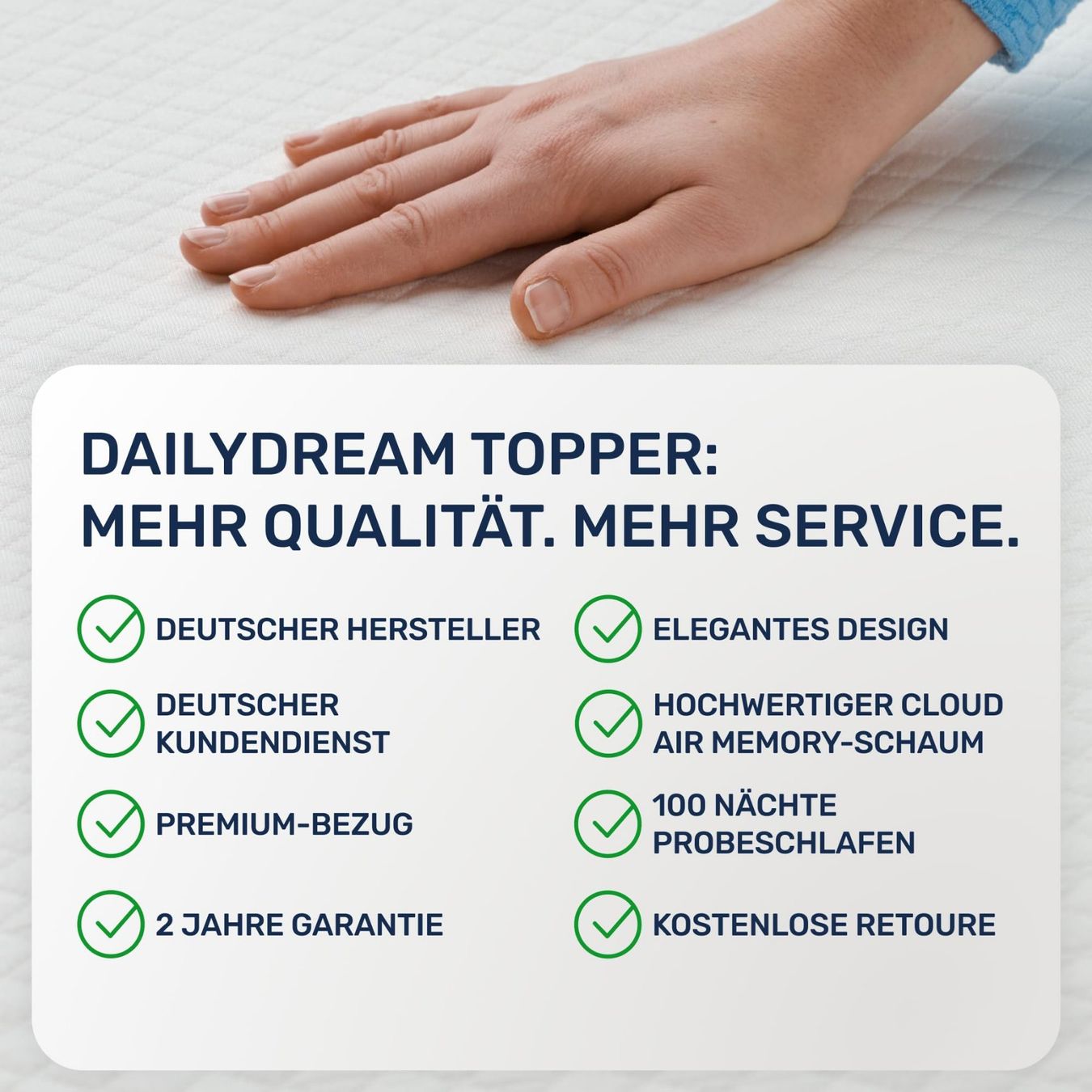 Matratzen: Matratzentopper Topper Memory Foam waschbar mit Eckbändern – Neu und originalverpackt aus Dörflingen von Nixhub 1