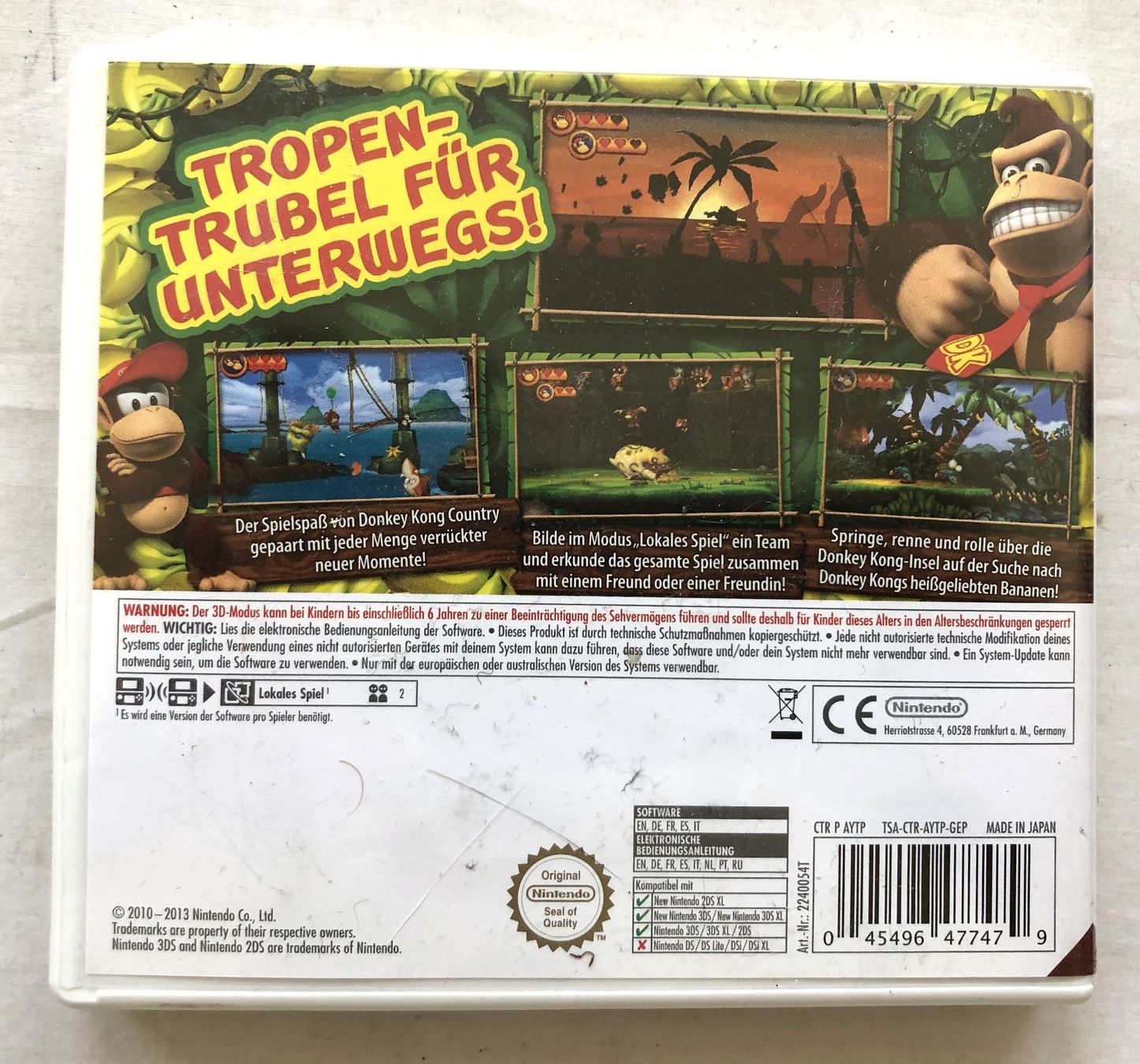 Nintendo Giochi: Nintendo 3DS - Donkey Kong Country Returns 3D – Usato da Schaffhausen venduto da durruti 2